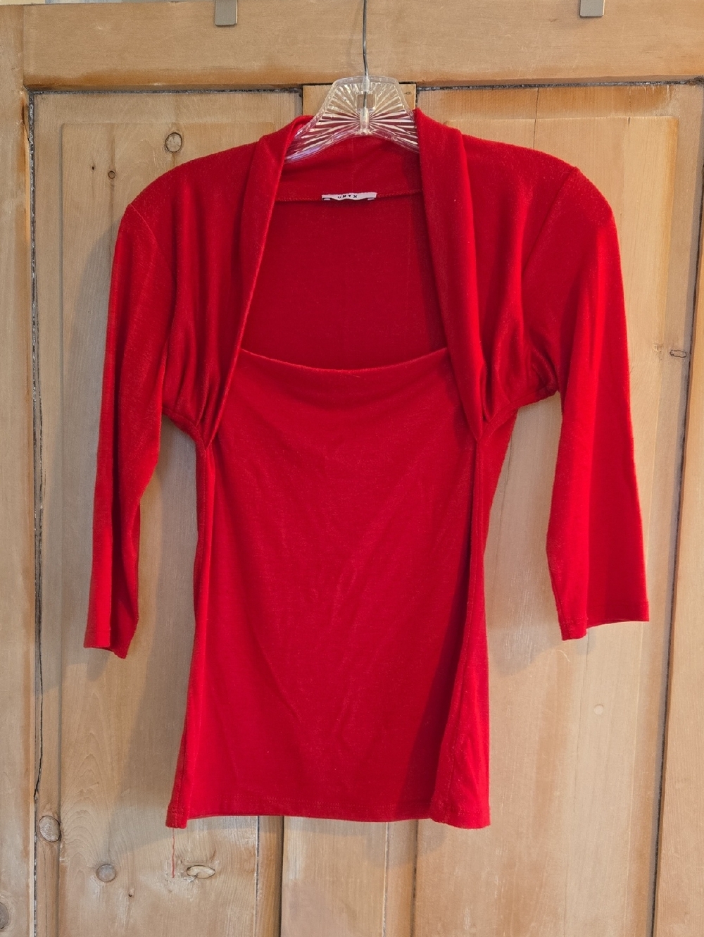 Unyx Red Women's Bolero Shrug with Built-In Tank